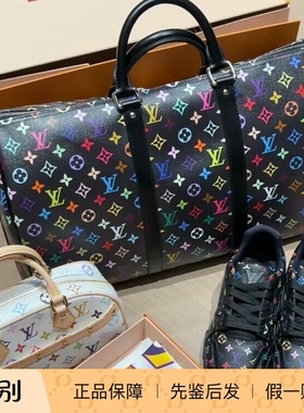 奢店代购 2025新款 LV/路易威登 村上隆KEEPALL 50 旅行袋 M13745