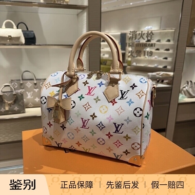 奢店2026 新款 LV/路易威登 村上隆白三彩 SPEEDY 25 手袋 M13085