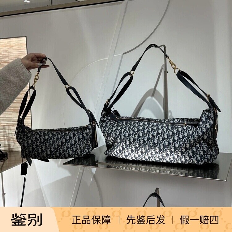 奢店代购2025新款正品 DIOR/迪奥 D-Journey牛皮帆布单肩斜挎背包