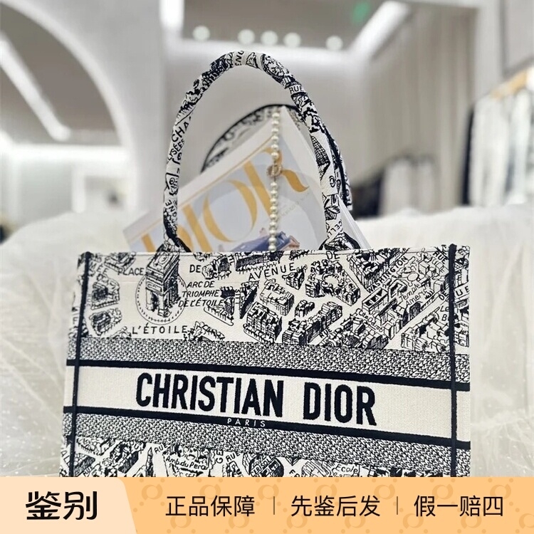 BOOKTOTE巴黎地图刺绣托特包