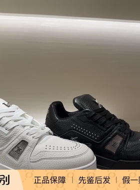 新款 奢店代购 2025 LV/路易威登 TRAINER 铆钉牛皮运动鞋 1ADDCB