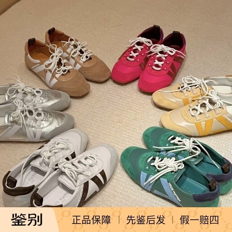 奢店代购2025新款LV/路易威登 SNEAKERINA 芭蕾女士运动鞋 1AHOJB