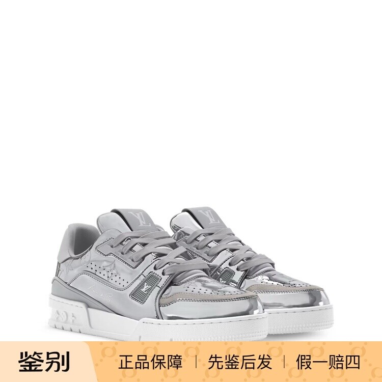 奢店 2025新款 LV/路易威登 TRAINER镜面金属运动鞋1AJCLL 1AJCL5