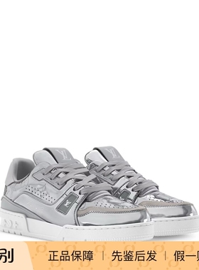 奢店 2025新款 LV/路易威登 TRAINER镜面金属运动鞋1AJCLL 1AJCL5