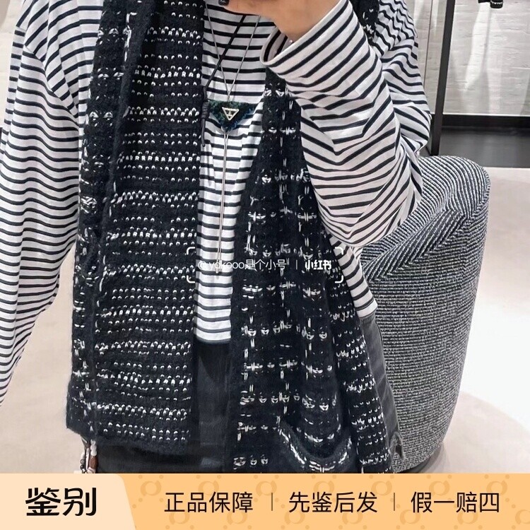 限量喀什米尔针织口袋围巾