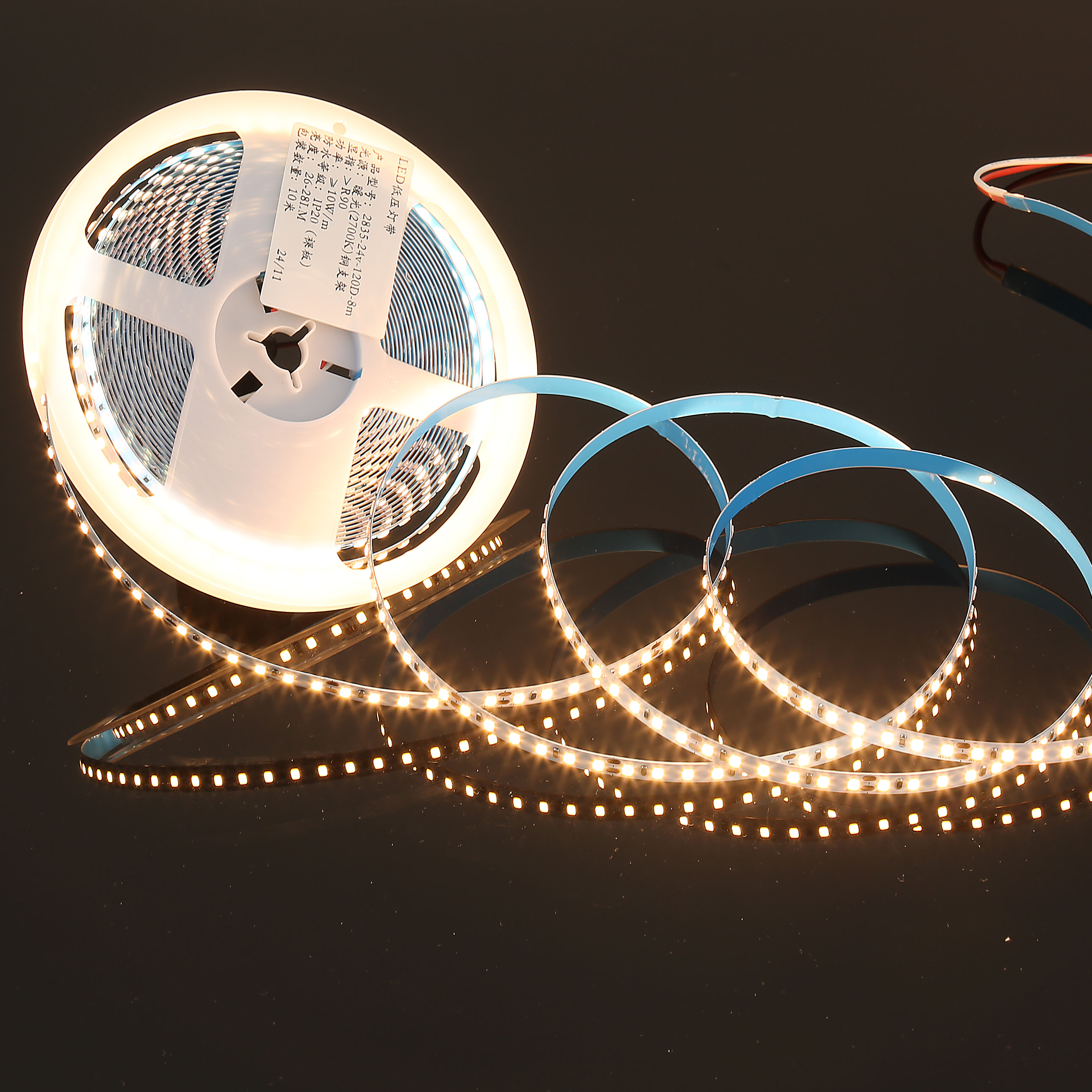 led灯带12V24V低压贴片裸板柜台灯箱自粘软灯条装饰线形灯线性灯