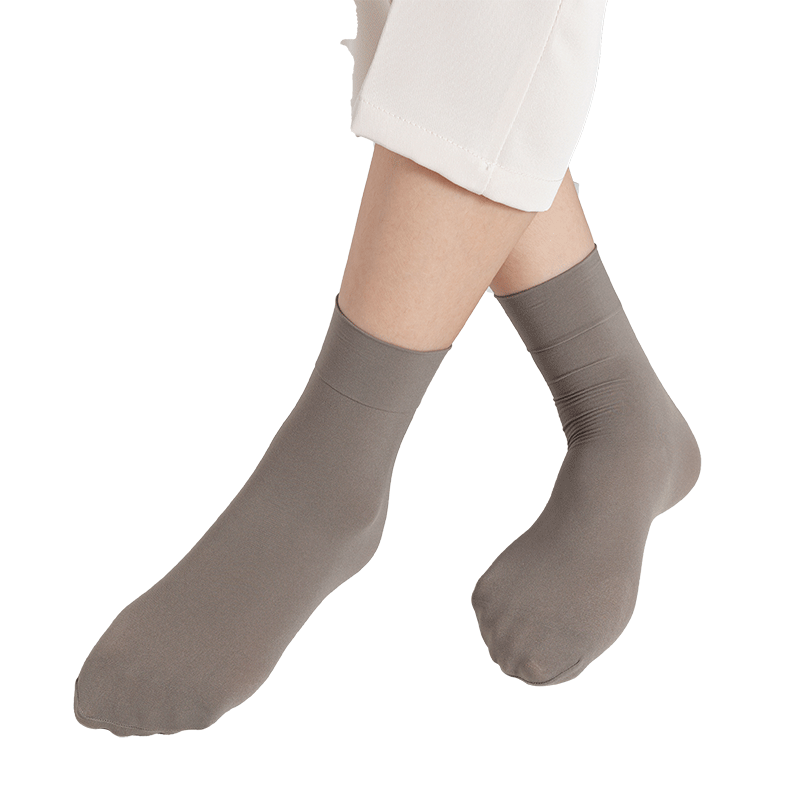 梦娜5双女短丝袜天鹅绒高弹50D春秋半透肉纯色百搭防勾丝袜耐磨