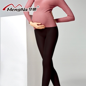 梦娜3条春秋120D孕妇袜天鹅绒加大加裆防勾丝托腹连裤袜打底裤