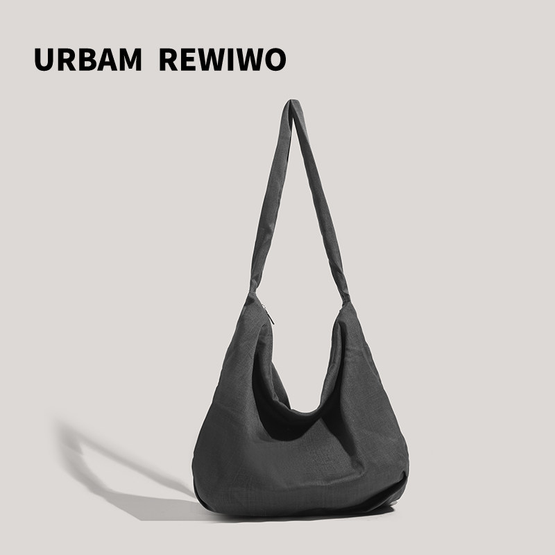 复古大容量格子水桶通勤托特包设计感文艺慵懒风购物袋通勤帆布包