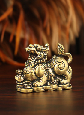 黄铜貔貅麒麟摆件装饰摆件