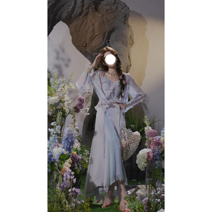 吞吞穿搭日记【蝴蝶泉边 己通过黄黑皮测试放心叭】晕染连衣裙