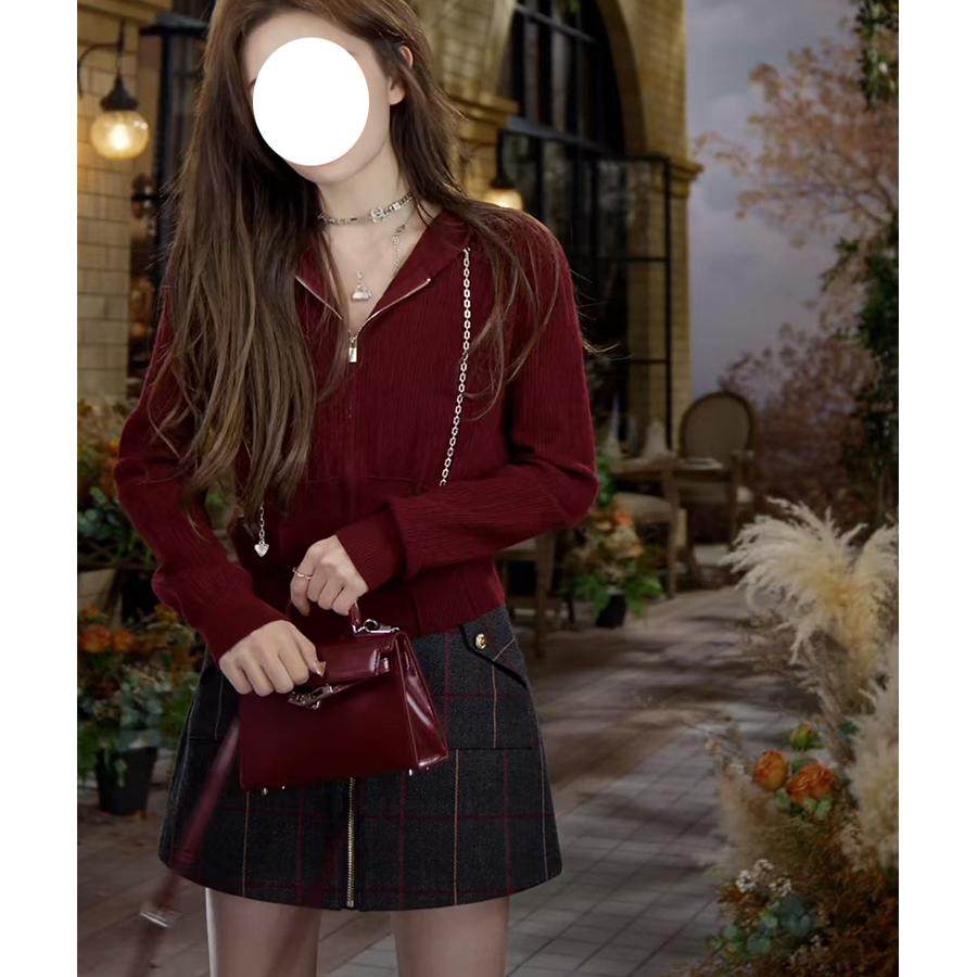 吞吞穿搭日记【树莓味】精致小红帽安可拉红连帽针织衫红色毛衣女,女装/女士精品,毛针织衫,淘宝优惠券,粉丝福利购,淘宝优惠卷