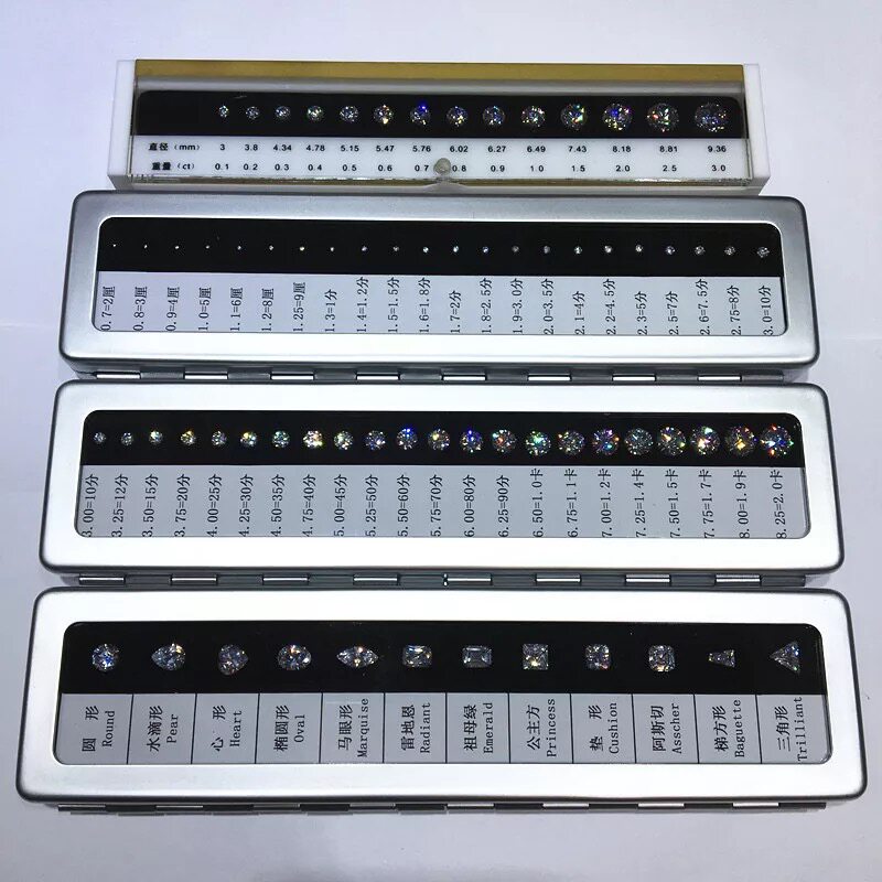 钻石大小分级工具皓石克拉比重石裸钻培训分级展示宝石直径比重