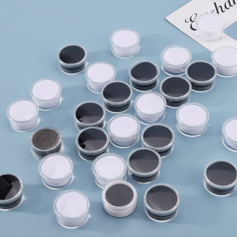 塑料3cm圆形亚克力透明戒面盒裸石盒小号珠宝专用宝石钻石盒