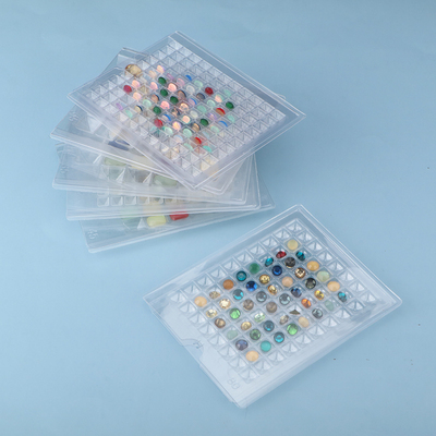 塑料透明裸石盒抽拉式宝石收纳盒子锆石宝石盒珠宝盒样品展示盒子