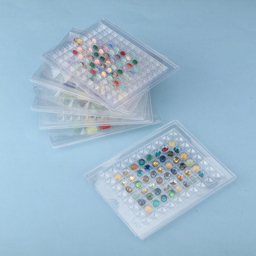 塑料透明裸石盒抽拉式宝石收纳盒子锆石宝石盒珠宝盒样品展示盒子