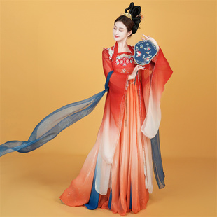 夏辉大唐夜宴同款舞蹈服古典舞演出服唐风大袖衫飘逸仙气唐装群舞