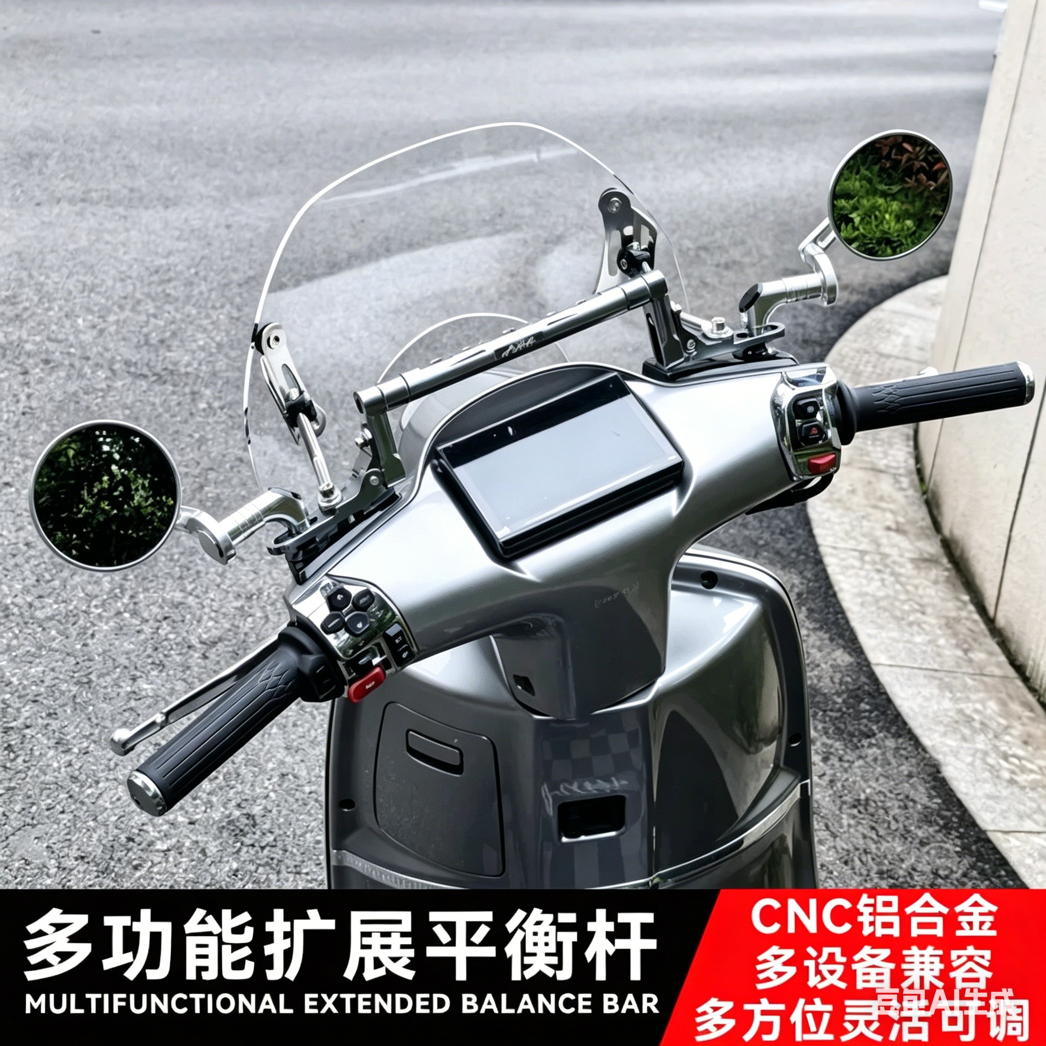 适用春风150aura改装铝合金多功能扩展支架150AURA手机支架平衡杆