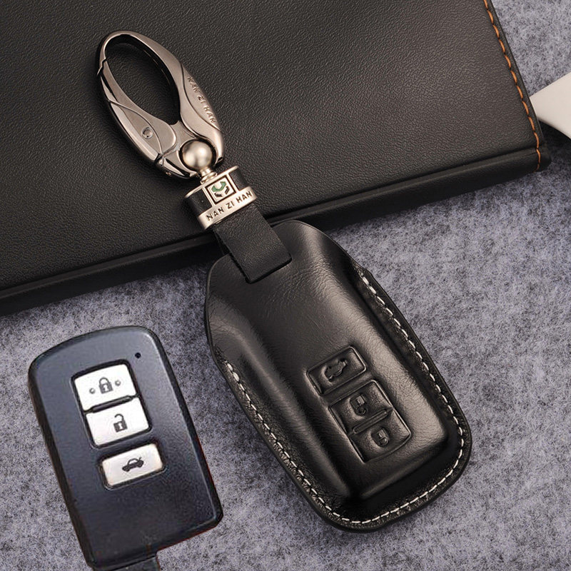 适用于丰田12 13款七代凯美瑞钥匙包真皮装饰智能遥控专用保护套