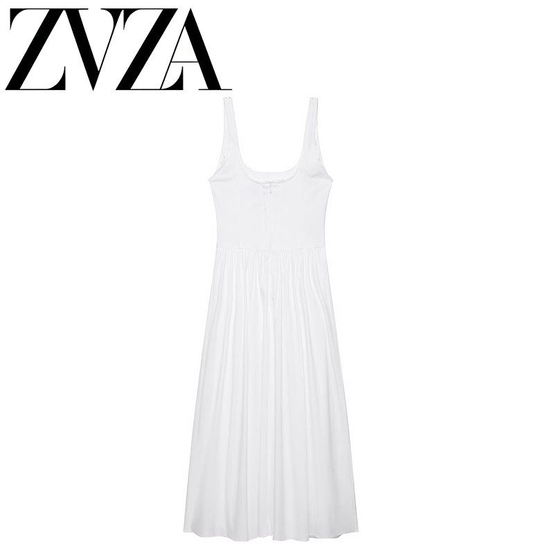 ZA 夏季新款 ZV女装 欧美风 时尚百搭款紧身胸衣式连衣裙 2804035