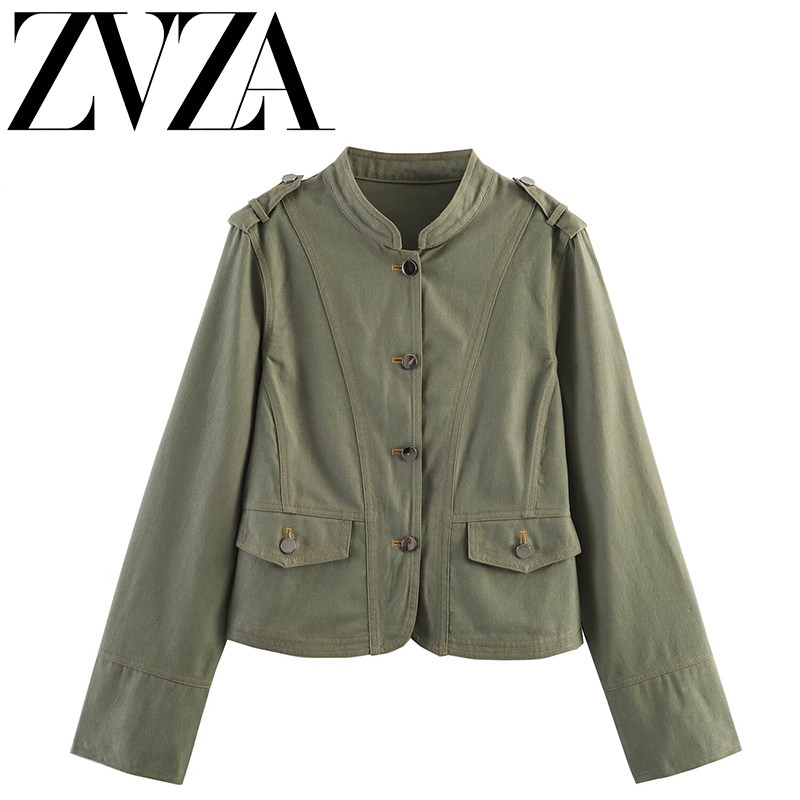 ZA 夏季新款 ZV女装 欧美风 时尚设计感辑线垂性西装外套 5854819