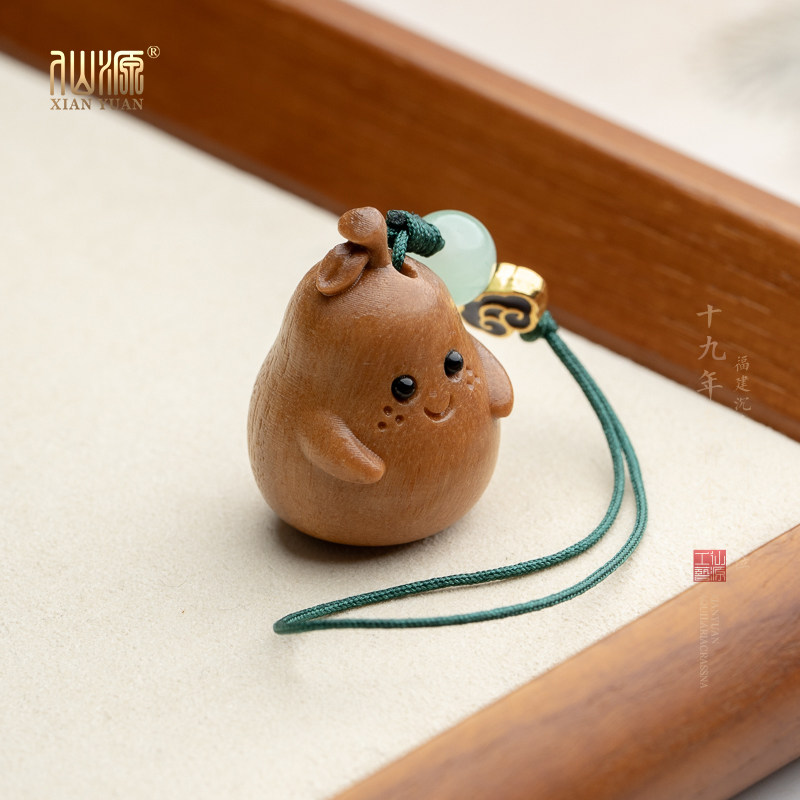 芭比檀木不离不弃手机挂件