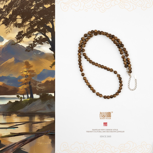 莺歌绿奇楠沉香5mm银珠锁骨链原创设计项链 萤火之森