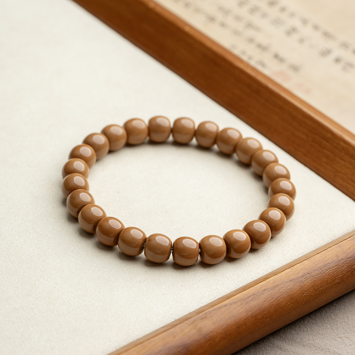 猴头菩提8*9mm鼓珠单圈手串素串简约文玩手串