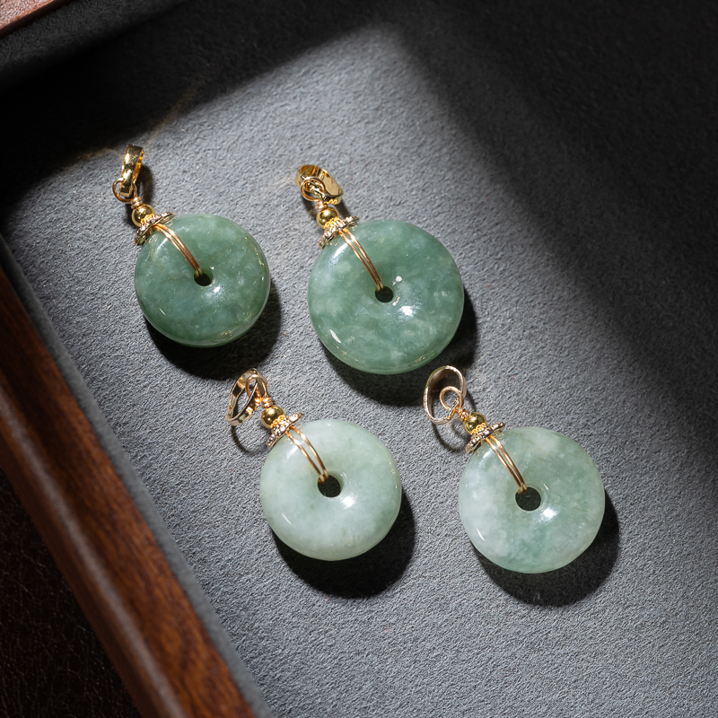 翡翠平安扣深色吊坠挂坠多样性随形发货