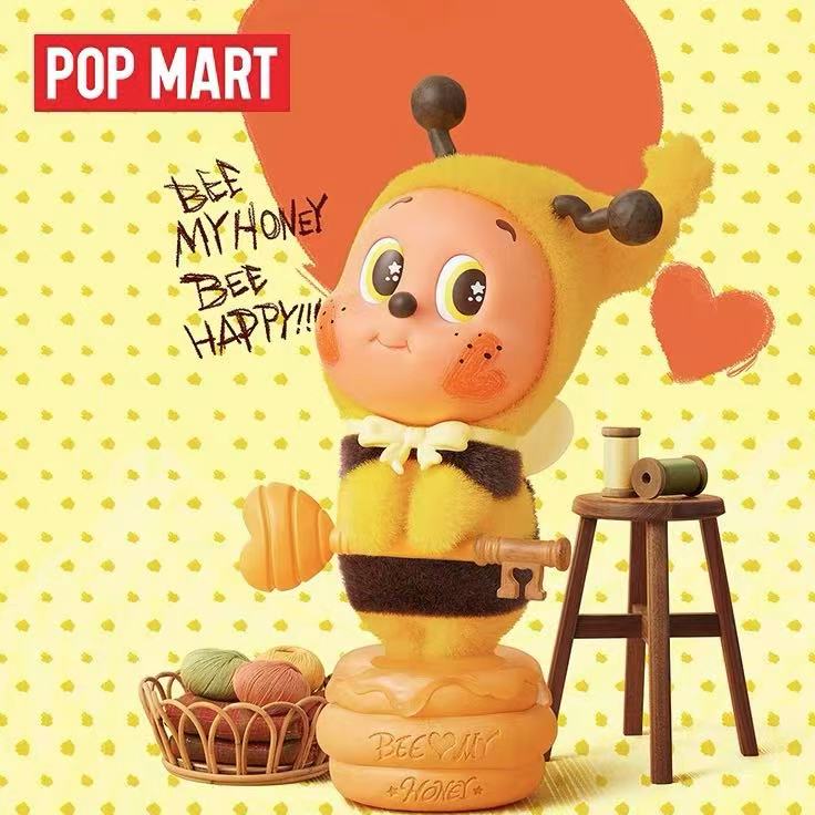 POPMART泡泡玛特星星人小蜜蜂爱语手办潮流吊卡玩具礼物