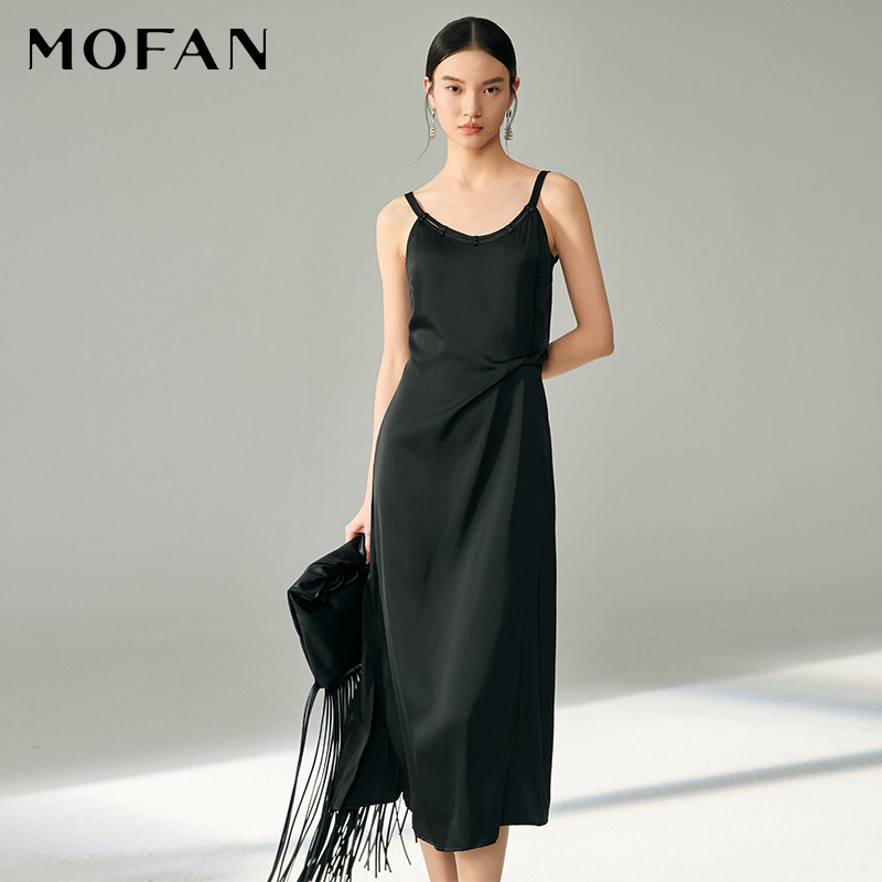 MOFAN摩凡夏新款黑色连衣裙图片