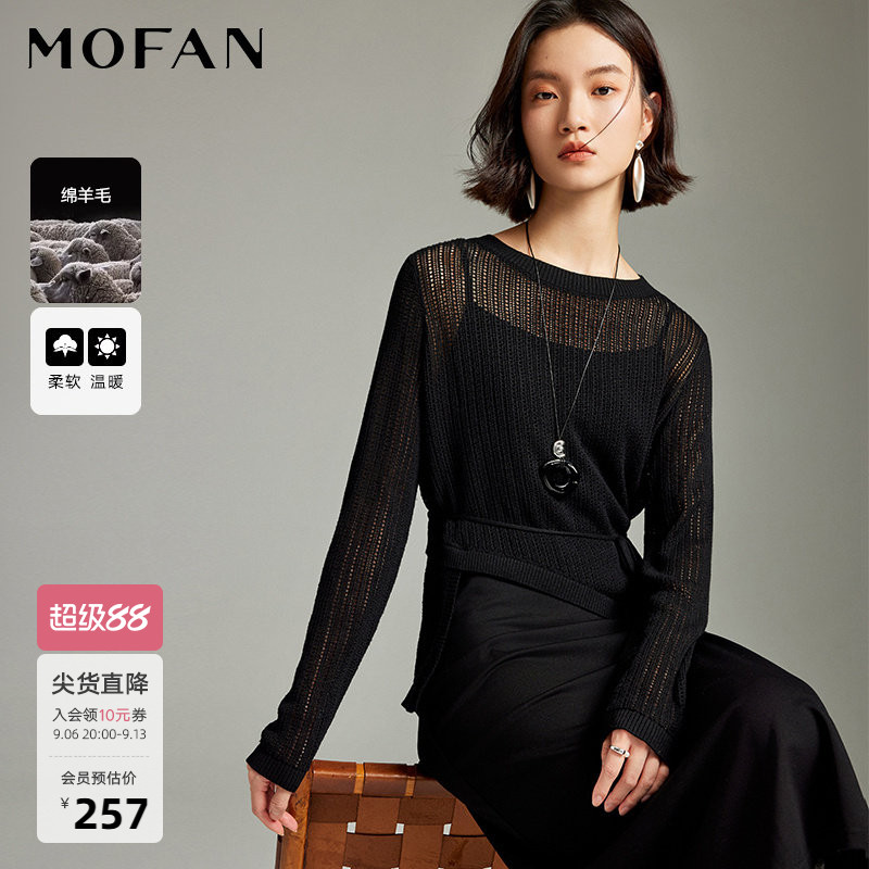 MOFAN吊带连衣裙+针织罩衫两件套图片