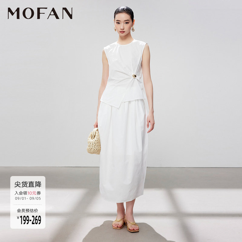 MOFAN夏新款慵懒捏褶休闲小衫图片