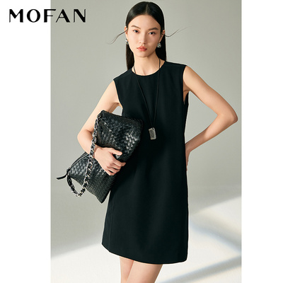 MOFAN摩凡夏新款黑色连衣裙