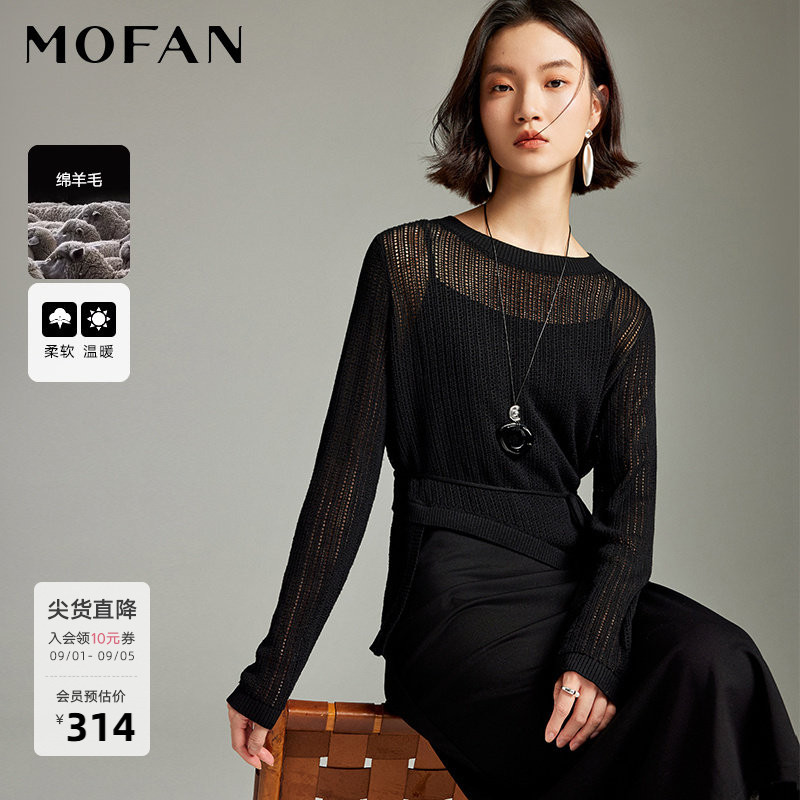 MOFAN吊带连衣裙+针织罩衫两件套图片