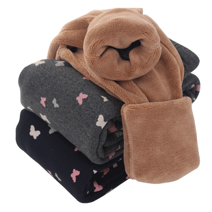 blessdog蓝狗家女童打底裤冬季双层加绒加厚儿童保暖裤子外穿长裤