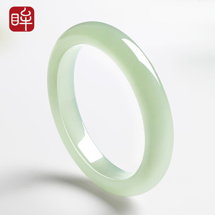 印象眸天然东陵玉晴水手镯女款平安镯玉镯子玉石正品新年礼物女生