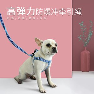 狗狗牵引绳项圈胸背带狗链子泰迪金毛可伸缩绳大中小型犬遛狗绳子