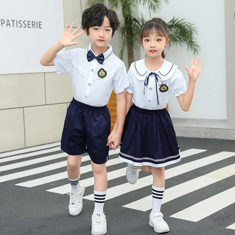 幼儿园园服夏装英伦学院风儿童校服套装小学生班服夏季毕业照服装