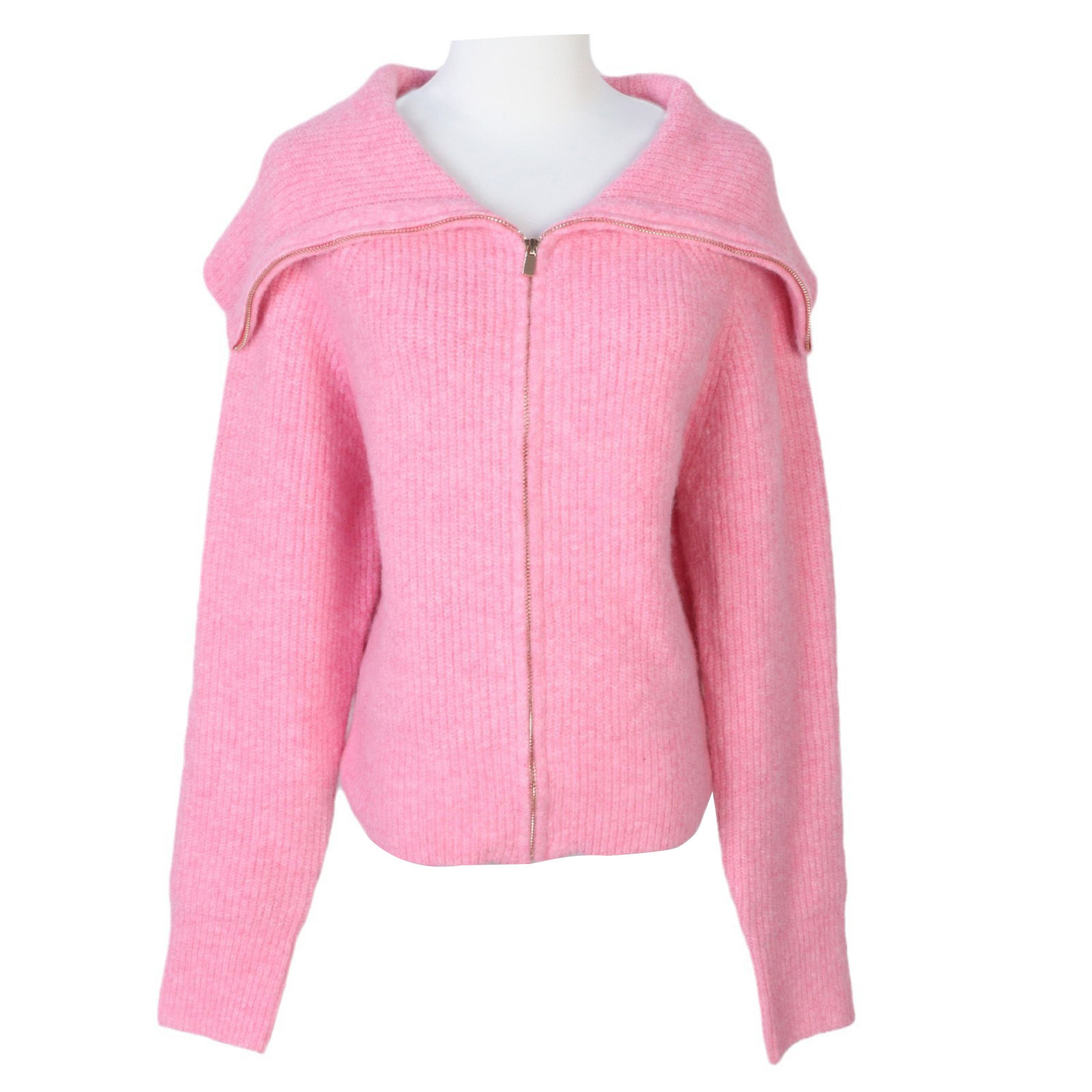 多巴胺软糯加厚羊毛毛衣翻领小香风粉色针织开衫女式上衣百搭外套,女装/女士精品,毛针织衫,淘宝优惠券,粉丝福利购,淘宝优惠卷