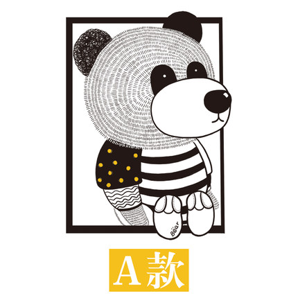 简约ins动物头像照片墙贴纸北欧风格装饰创意客厅卧室儿童房贴画