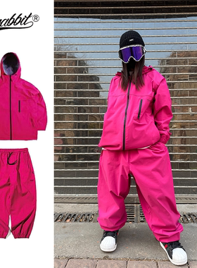 2324新款BSRABBIT单板滑雪服bsr雪服套装防风耐磨保暖百搭男女款