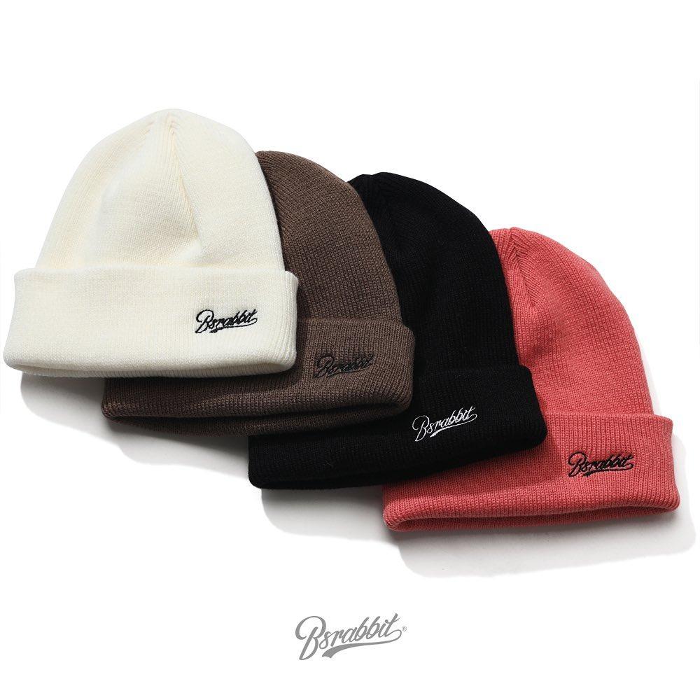 21冬季韩国潮牌bsrabbit滑雪帽针织男女中性冬季发带雪帽冷帽黑色