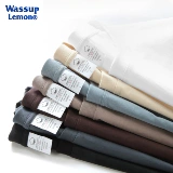 WASSUP LEMON Хлопковый белый лонгслив, приятная телу демисезонная рубашка, свободный крой