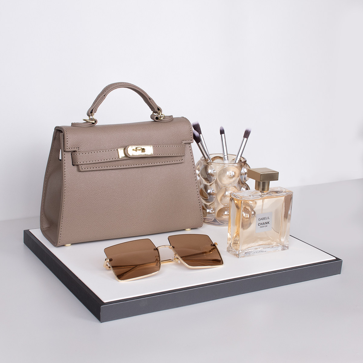 【优雅香槟色系托盘组合】女士样板房衣帽间手提包卧室摆件套装,家居饰品,装饰摆件,淘宝优惠券,粉丝福利购,淘宝优惠卷