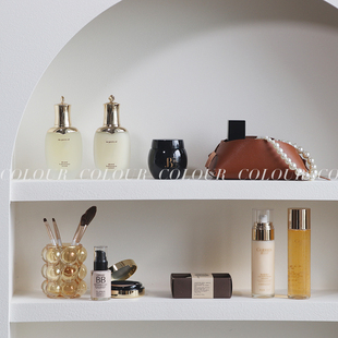 【浴室柜梳妆台摆件】样板间卧室卫生间水乳精华粉底液化妆刷陈列