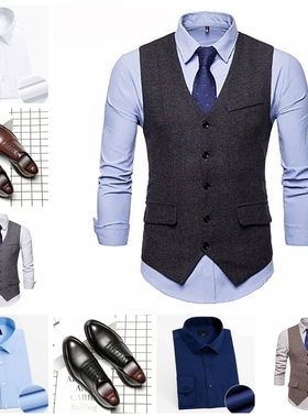 样板房衣帽间男马甲皮鞋衬衫道具摆件软装饰衣服陈列全屋装修定制