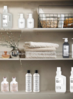 样板房间阳台柜洗衣液软装饰品卫生间香薰浴室柜毛巾卫浴套装摆件