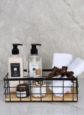 卫生间阳台房饰品浴室摆件卫浴阳台柜软装收纳篮样板间卫生间摆件