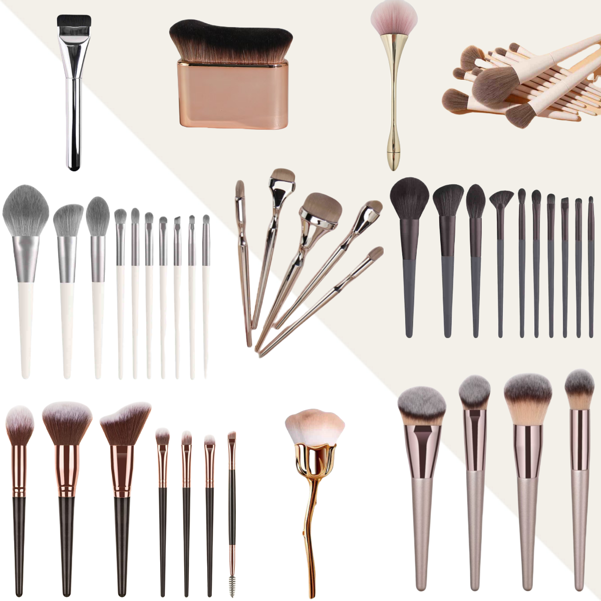 【化妆刷合集】样板房衣帽间梳妆台化妆品道具彩妆刷软装饰品摆件